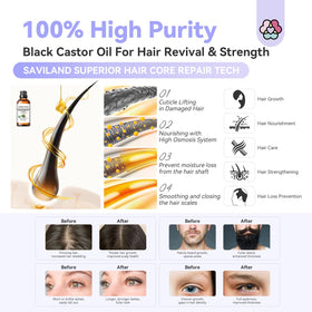 SAVILAND Jamaican Black Castor Oil 60ML bottle back view