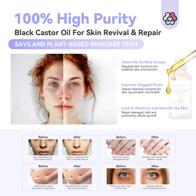 SAVILAND Jamaican Black Castor Oil 60ML with eyelash brush
