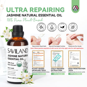 SAVILAND Jasmine Essential Oil Cuticle Oil application on hands