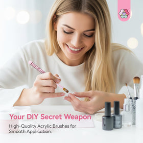 SAVILAND Kolinsky Acrylic Nail Brush Set gradient handle close-up