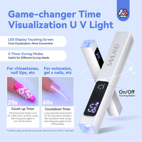 SAVILAND LED UV Nail Lamp in use with hands-free magnetic stand