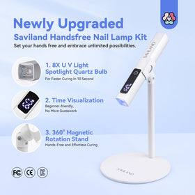 SAVILAND LED UV Nail Lamp showing the LCD screen and timer options
