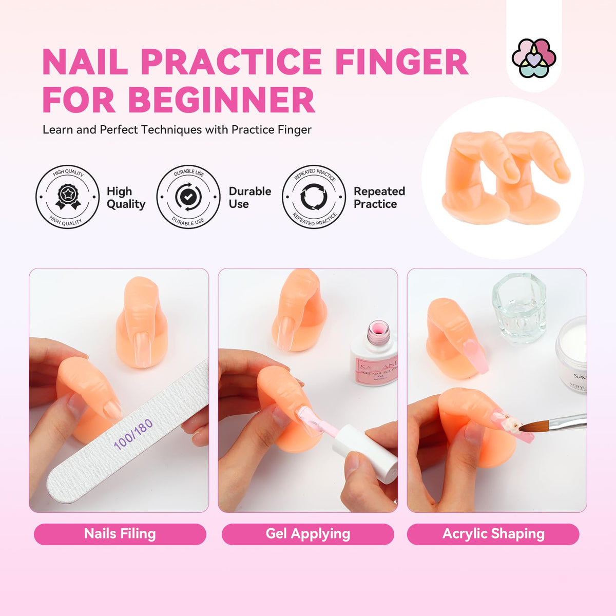 SAVILAND nail art accessories including glitter and rhinestones