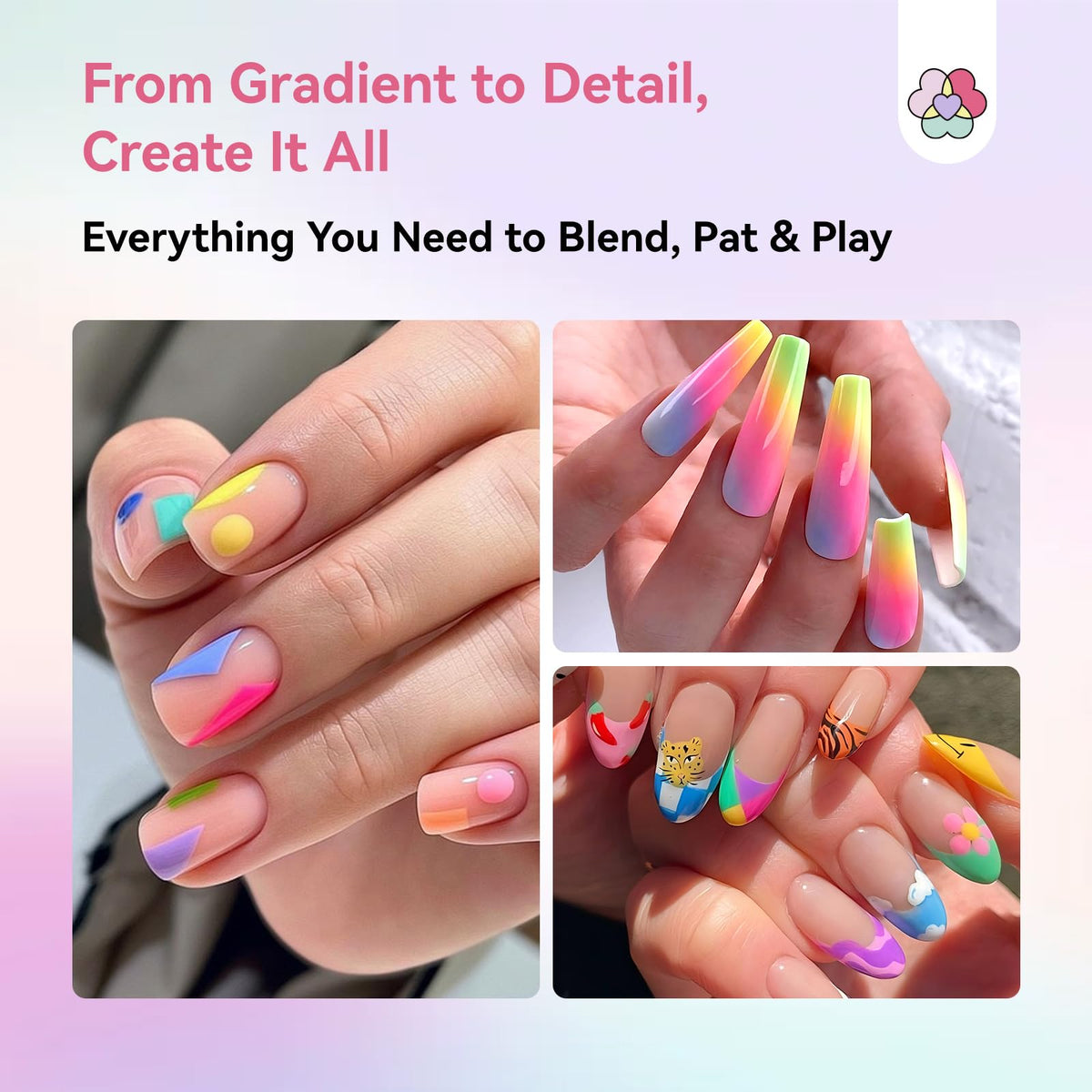 SAVILAND nail art kit displayed with all components