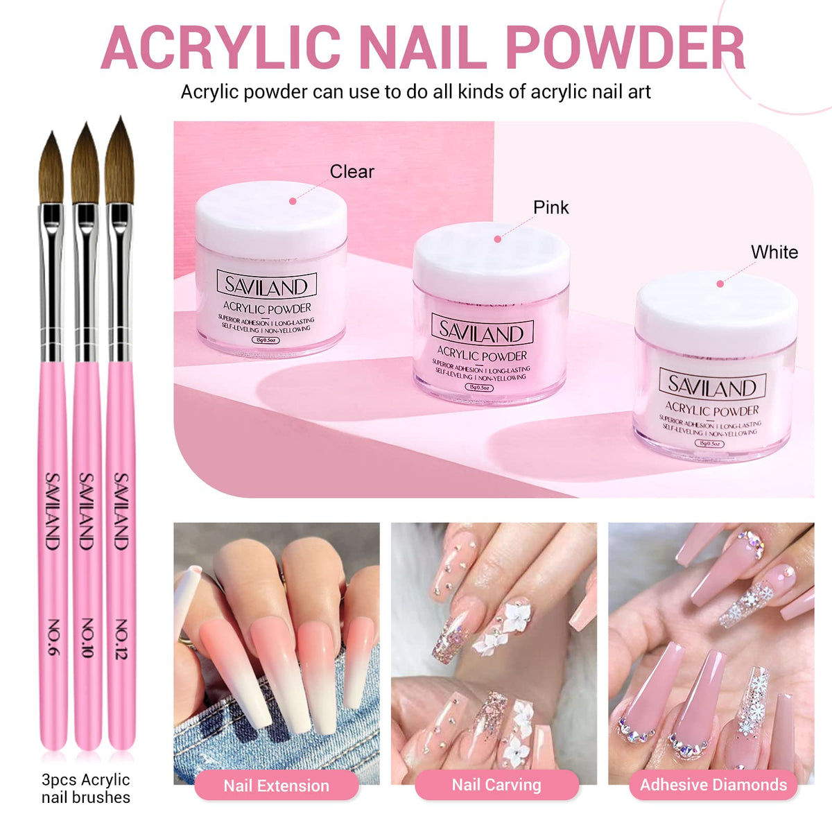 SAVILAND nail decorations for personalizing nail designs