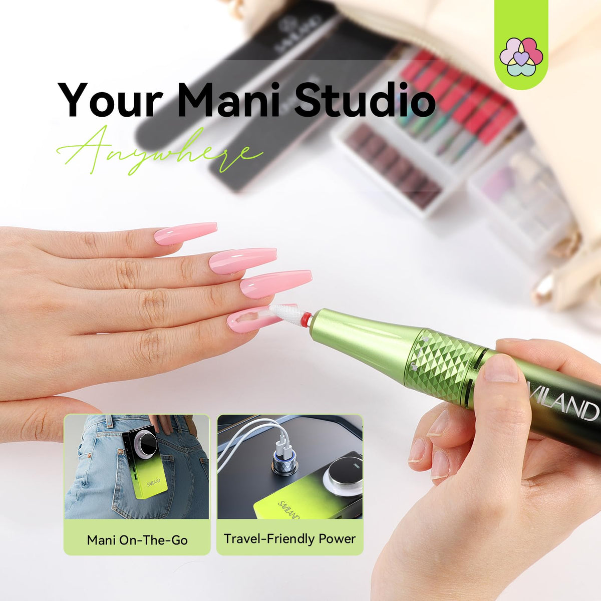 SAVILAND Nail Drill kit packaging with all components