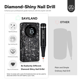SAVILAND nail drill side view showcasing USB data line