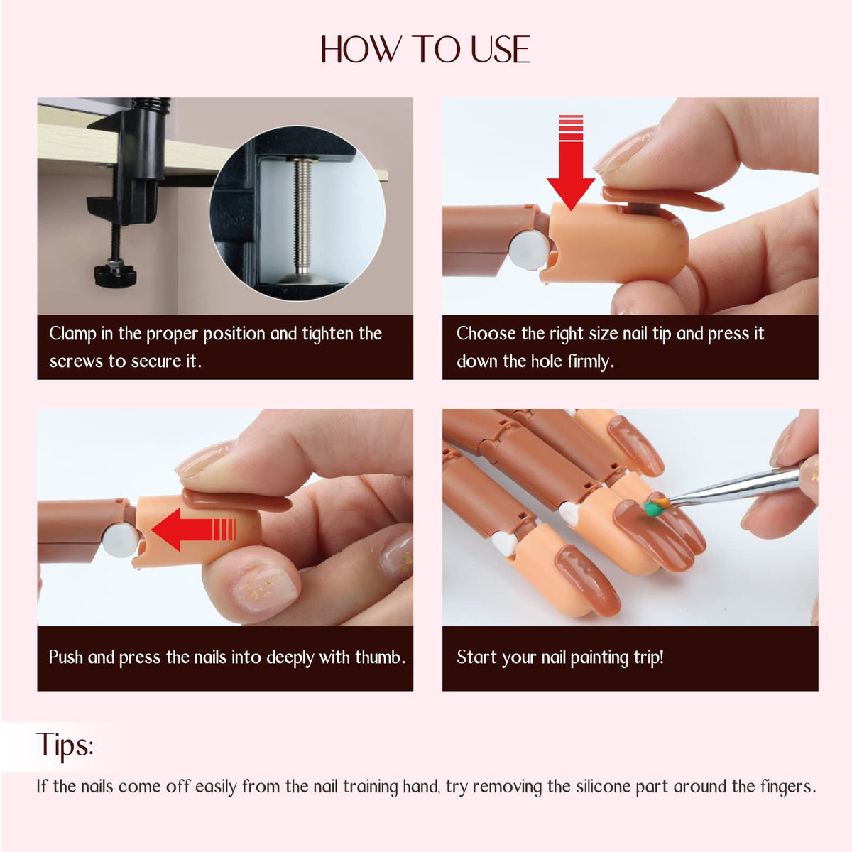 SAVILAND nail dust brush and cuticle pusher