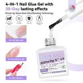 SAVILAND Nail Glue Gel with Nano Dual-Glue Bonding Technology