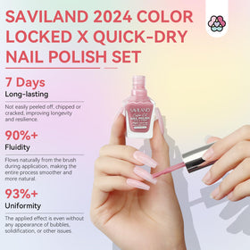 SAVILAND nail polish application on nails