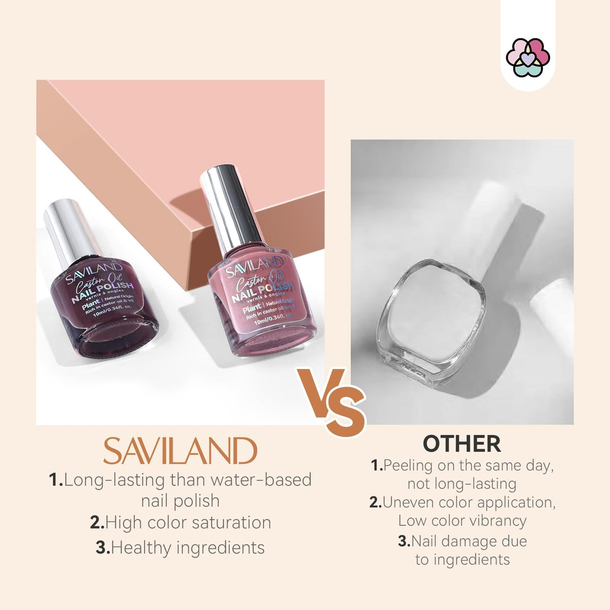 SAVILAND nail polish application on toenails