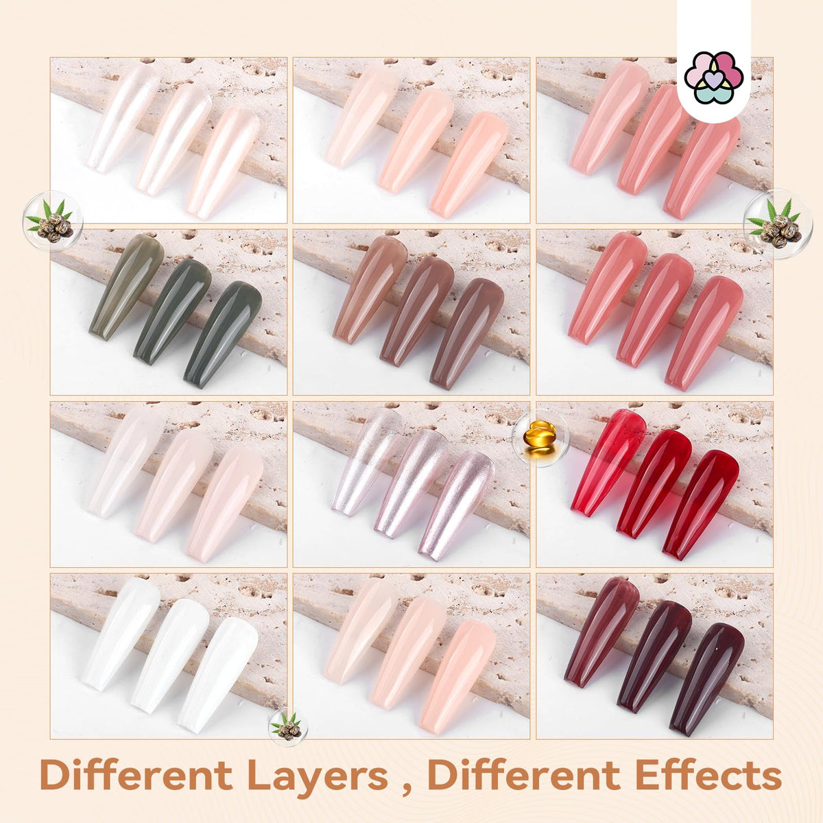 SAVILAND nail polish laid out with castor oil ingredient