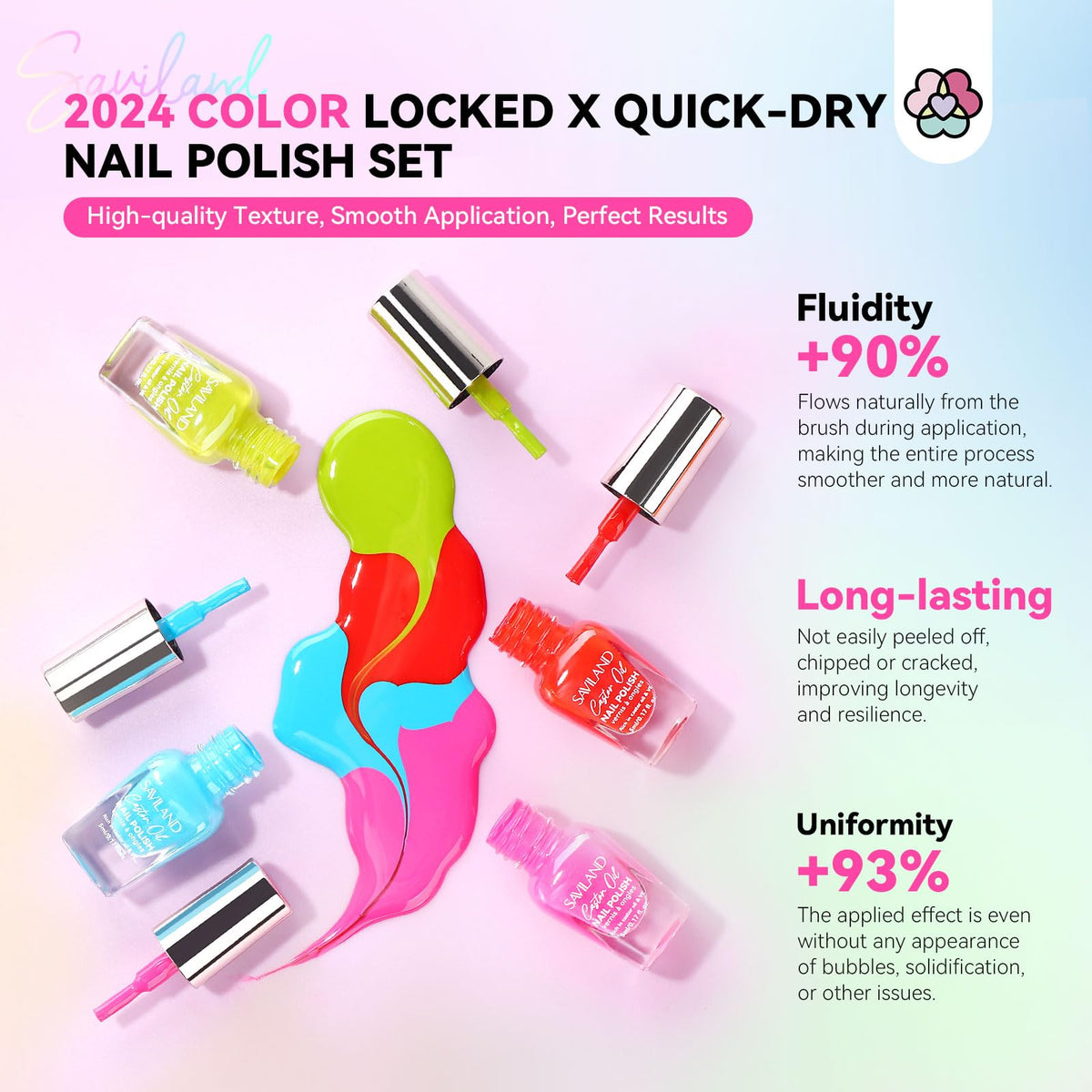 SAVILAND Nail Polish on nails at beach