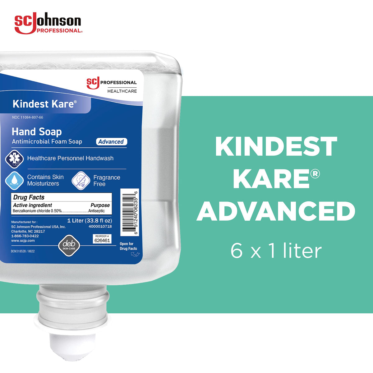 SC Johnson Professional Kindest Kare Advanced Hand Soap Refill 2 x 1L packaging