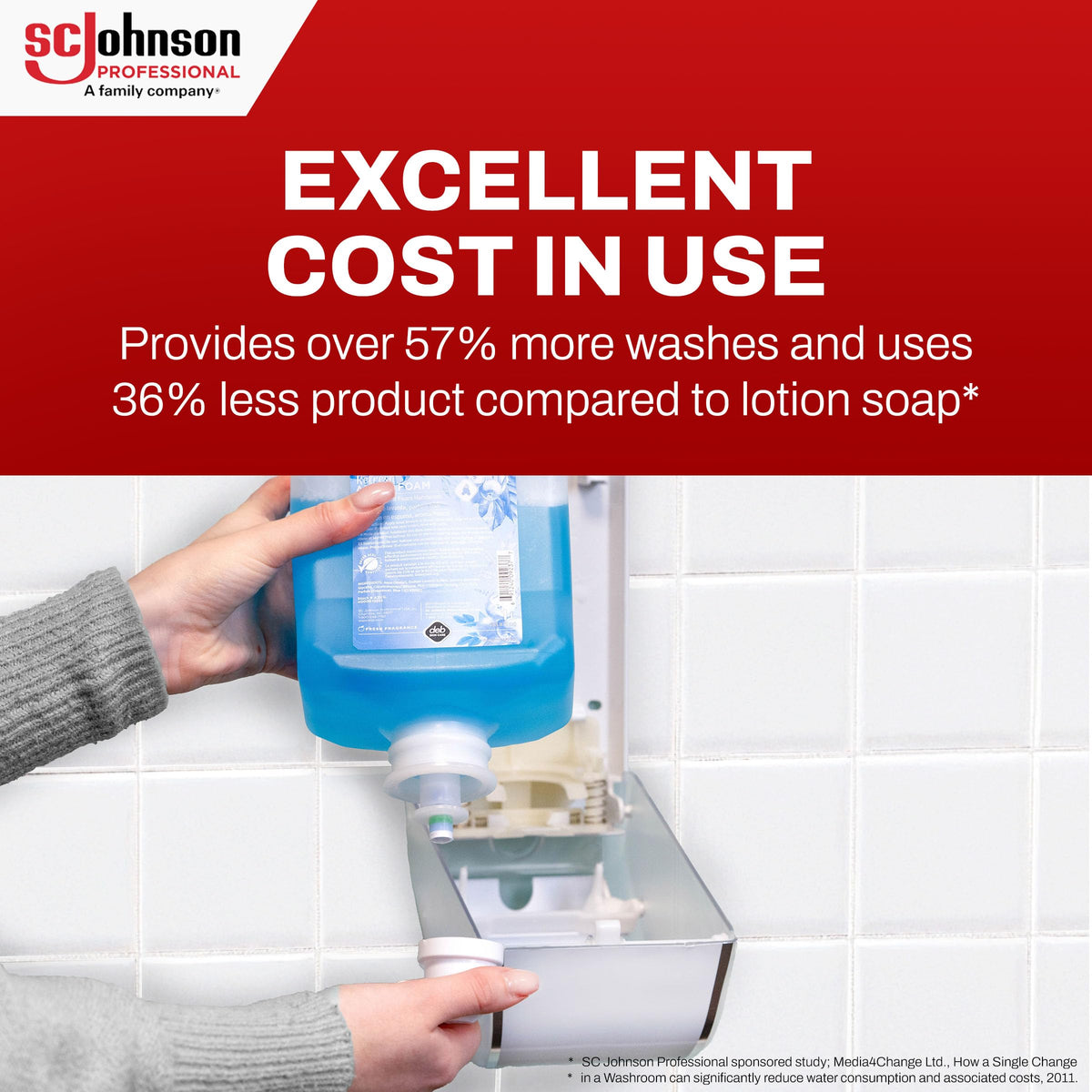 SC Johnson Professional Refresh Azure Foaming Hand Soap refill with Fresh Apple fragrance