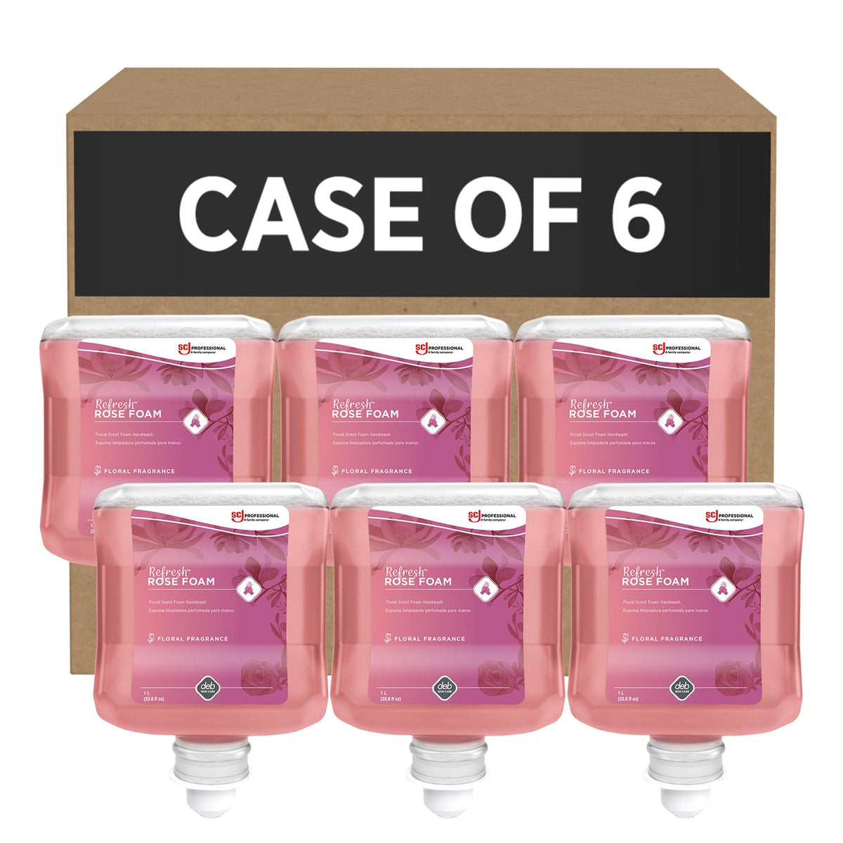 SC Johnson Professional Refresh Rose Foam Hand Soap 1L front view
