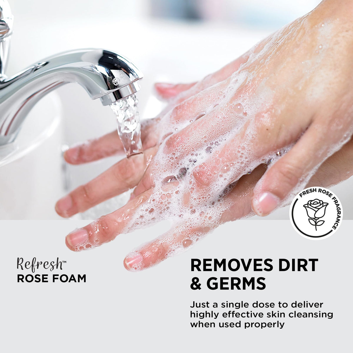 SC Johnson Professional Rose FOAM Dispenser installed in a commercial washroom
