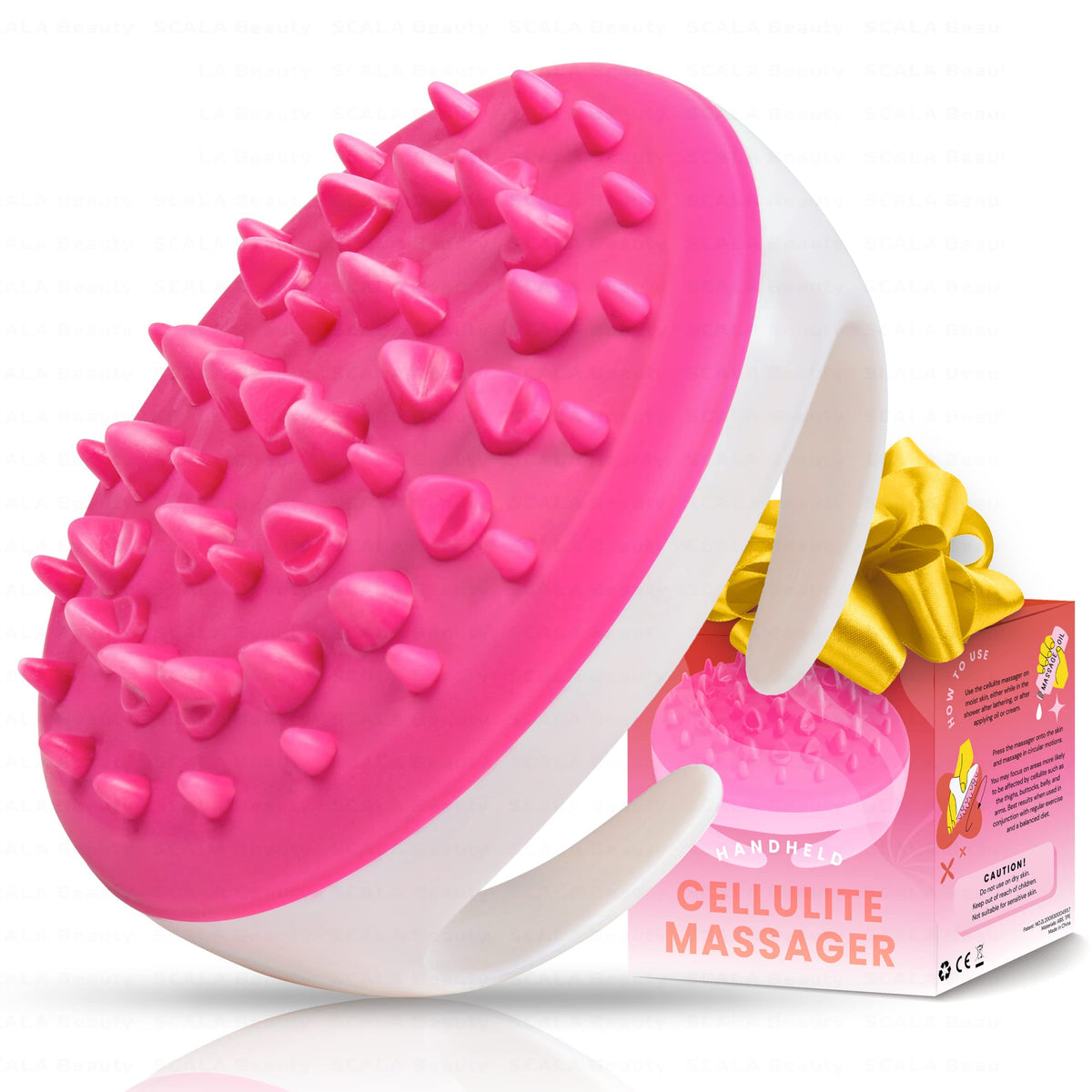 Scala Cellulite Massager Silicone front view in pink