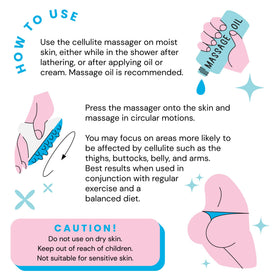 Scala Cellulite Massager Silicone in a lifestyle setting with bath products