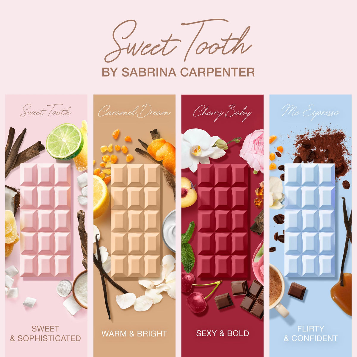 SCENT BEAUTY Sabrina Carpenter Eau de Parfum Sweet Tooth on vanity