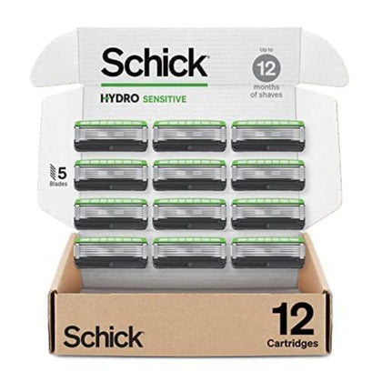 Schick Hydro Sensitive 5-Blade Razor Blades Refills 12ct front view