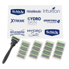 Schick Hydro Sensitive 5-Blade Razor with 17 refills packaging