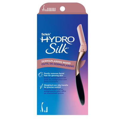 Schick Hydro Silk Dermaplaning Wand front view with weighted handle
