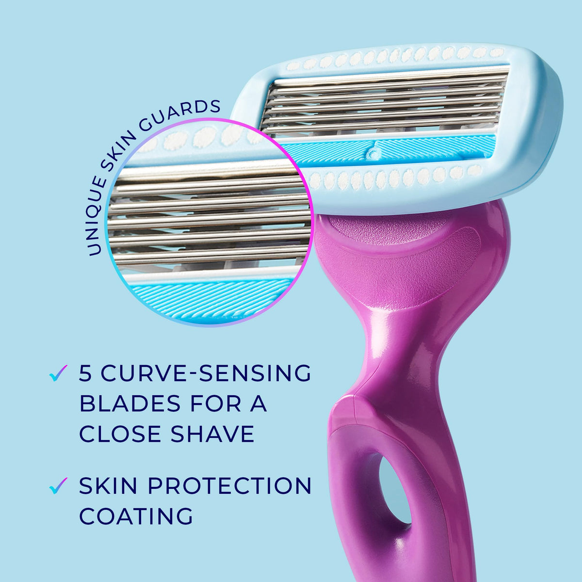 Schick Hydro Silk Moisture Razor in use on skin