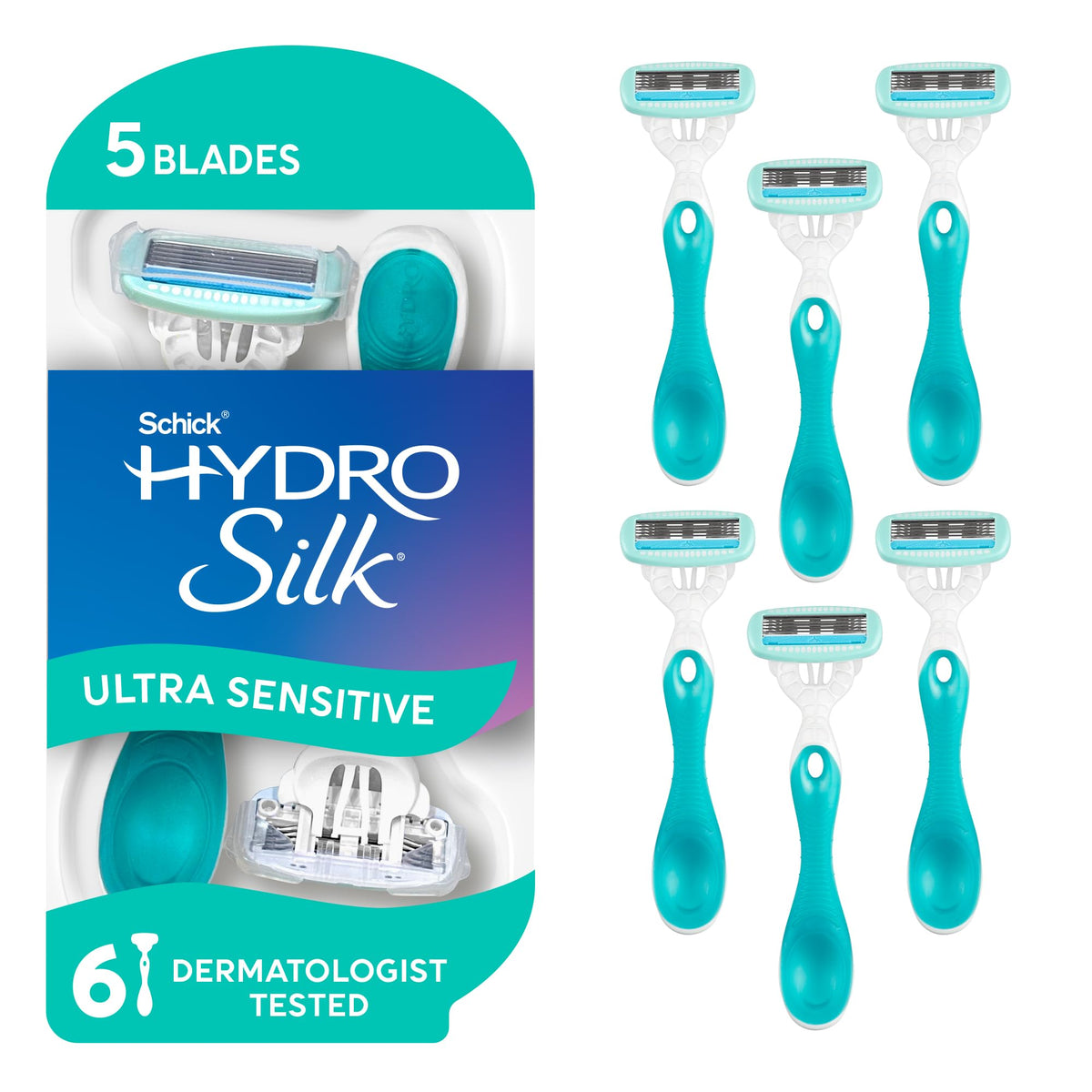 Schick Hydro Silk Women's Disposable Razors 6ct front view