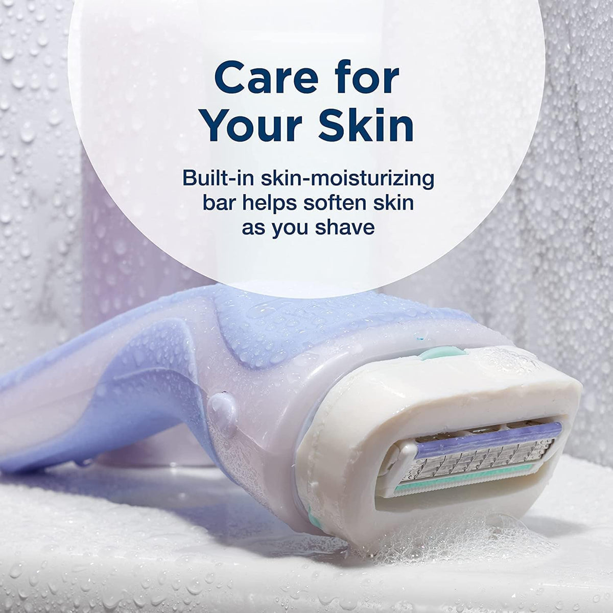 Schick Intuition Pure Nourishment razor cartridge showing pivoting head