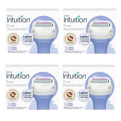 Schick Intuition Pure Nourishment Razor Refills 12 count package front view