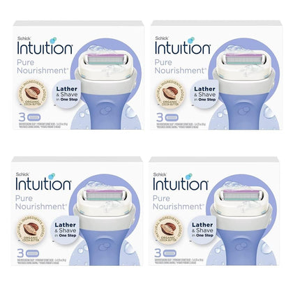 Schick Intuition Pure Nourishment Women's Razor Refills pack with 12 cartridges