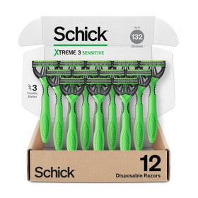Schick Xtreme 3 Sensitive Disposable Razors 12ct front view