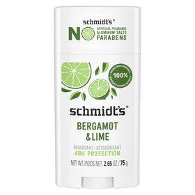 Schmidt's Bergamot & Lime Aluminum-Free Deodorant front view