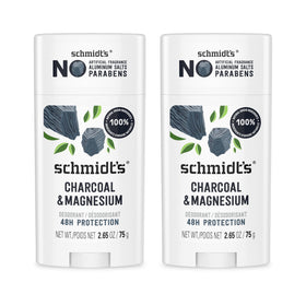 Schmidt's Charcoal & Magnesium Deodorant 2 Count front view