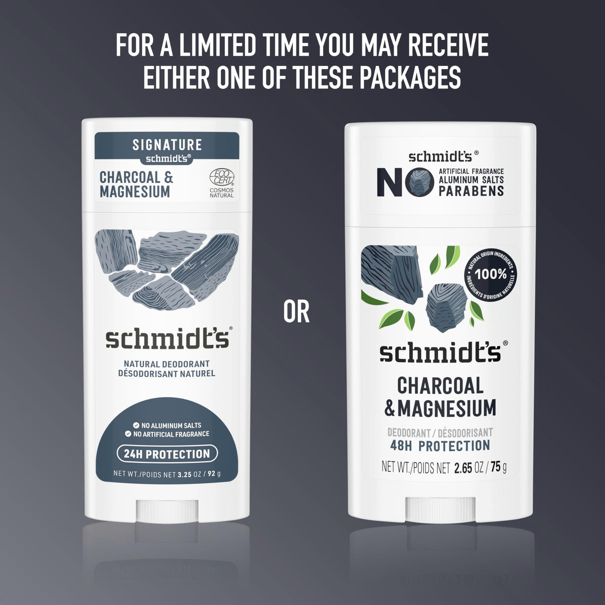 Schmidt's Charcoal & Magnesium Deodorant application demonstration