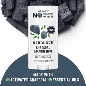 Schmidt's Charcoal & Magnesium Deodorant packaging side view