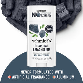 Schmidt's Charcoal & Magnesium Deodorant stick close-up