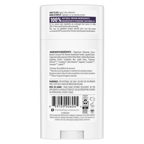 Schmidt's Lavender & Sage Deodorant side view with ingredients