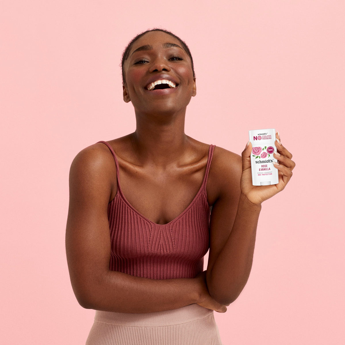 Schmidt's Rose & Vanilla Deodorant packaging details