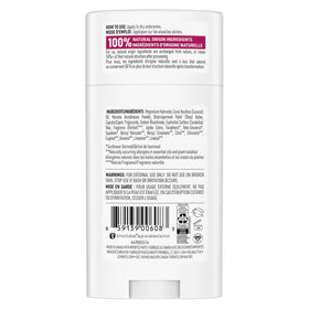 Schmidt's Rose & Vanilla Deodorant side view showing stick
