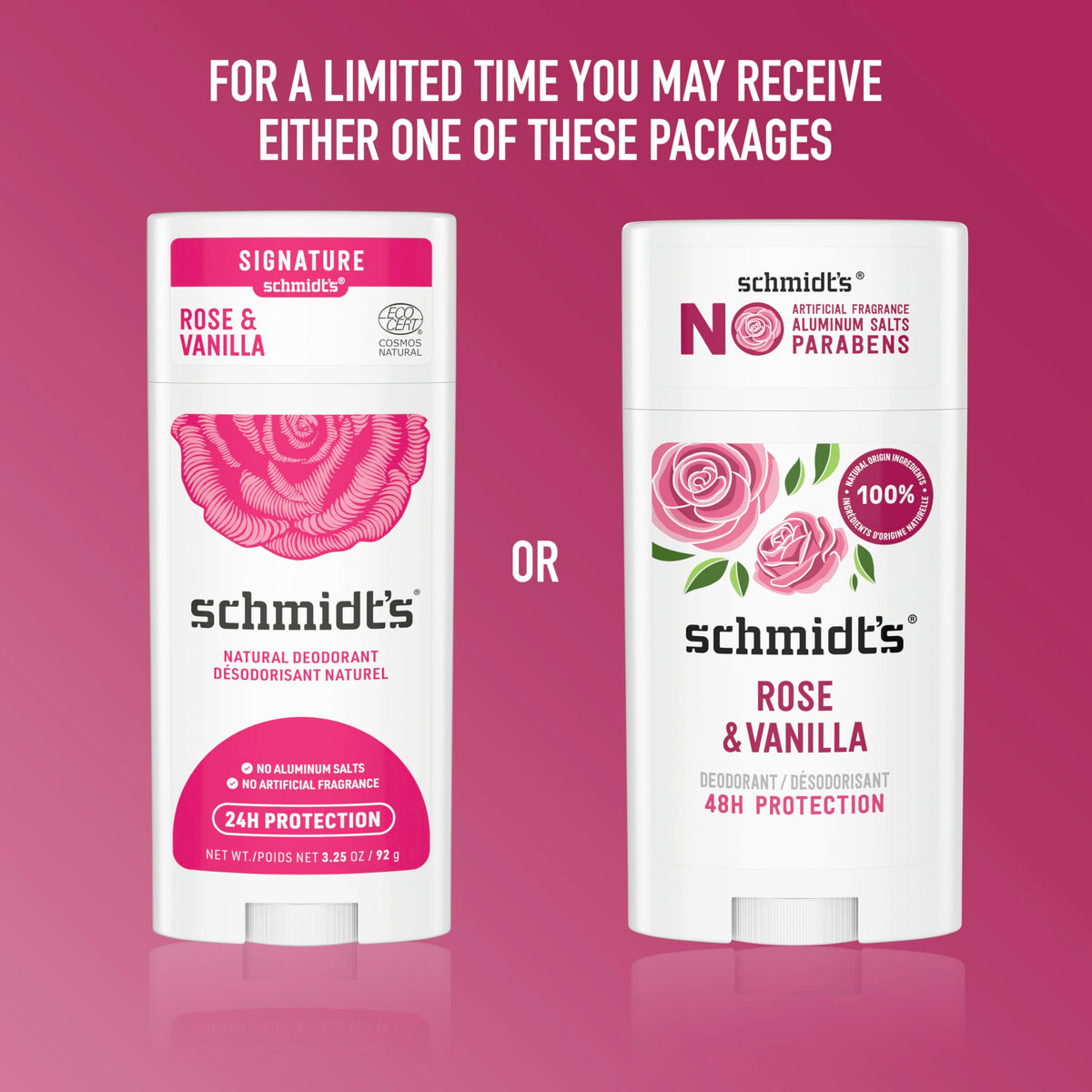 Schmidt's Rose & Vanilla Vegan Deodorant application