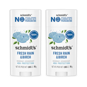 Schmidt's Vegan Deodorant Fresh Rain & Birch 240g front view