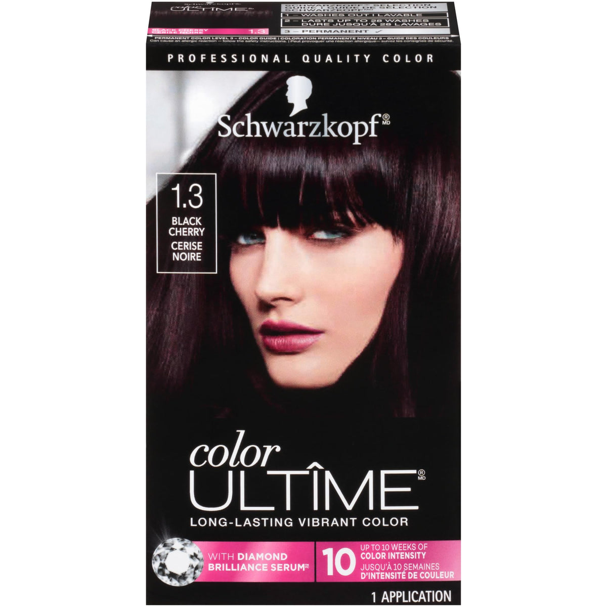 Schwarzkopf Color Ultime 1.3 Black Cherry Hair Dye front view