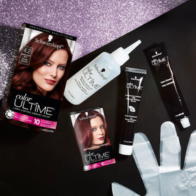 Schwarzkopf Color ULTÎME® 4.2 Mahogany Red hair dye application process