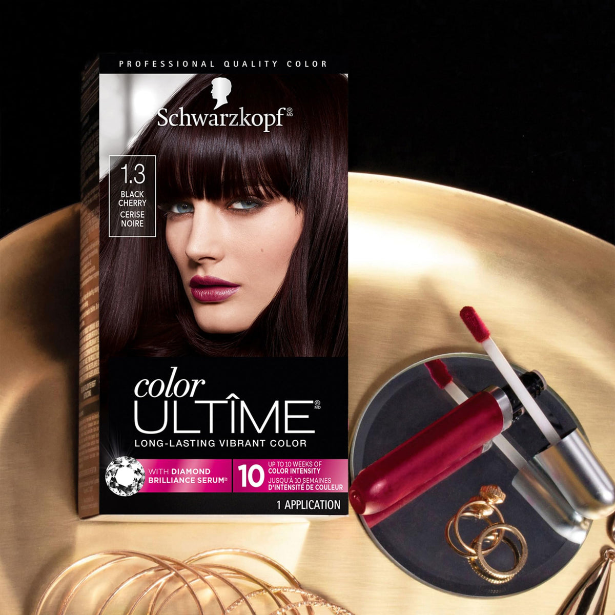 Schwarzkopf Color Ultime Black Cherry hair color application process