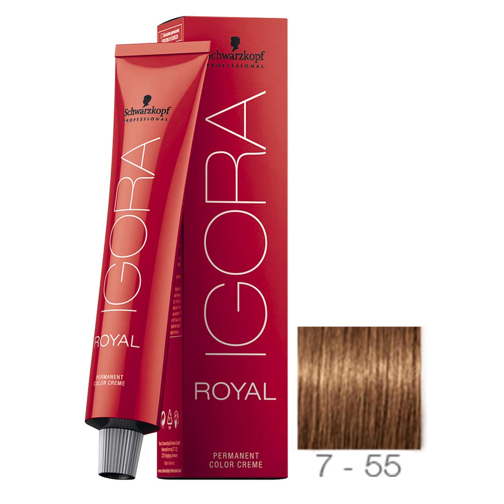 Schwarzkopf Igora Royal Hair Color 7-55 Medium Blonde Gold Extra packaging details