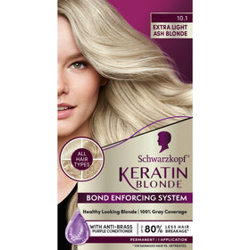 Schwarzkopf Keratin Blonde 10.1 Extra Light Ash Blonde Hair Dye packaging front view