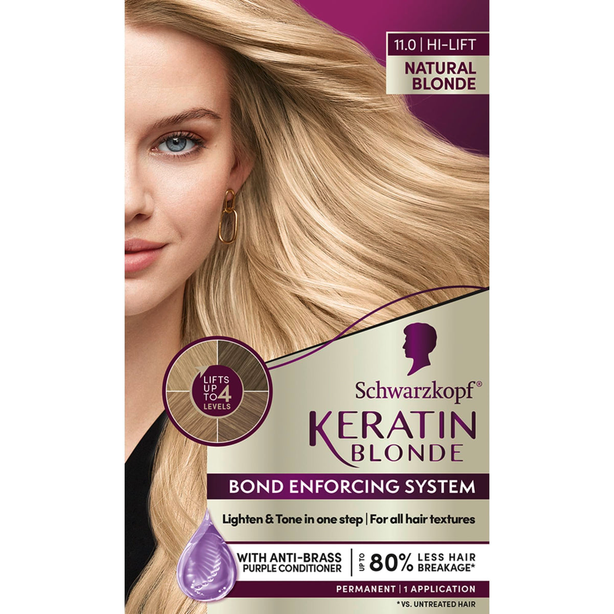 Schwarzkopf Keratin Blonde 11.0 hair dye packaging front view
