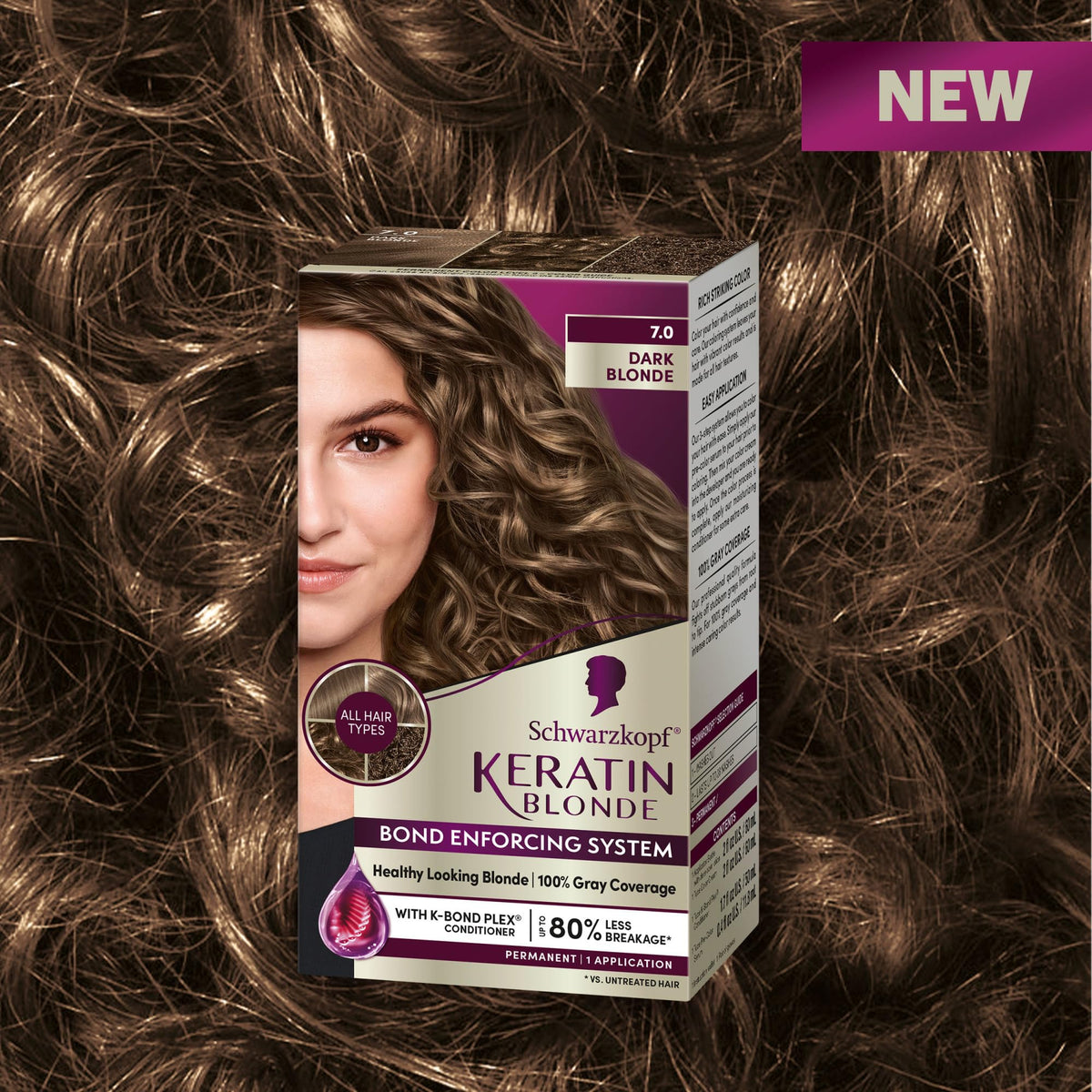 Schwarzkopf Keratin Blonde 7.0 disposable gloves